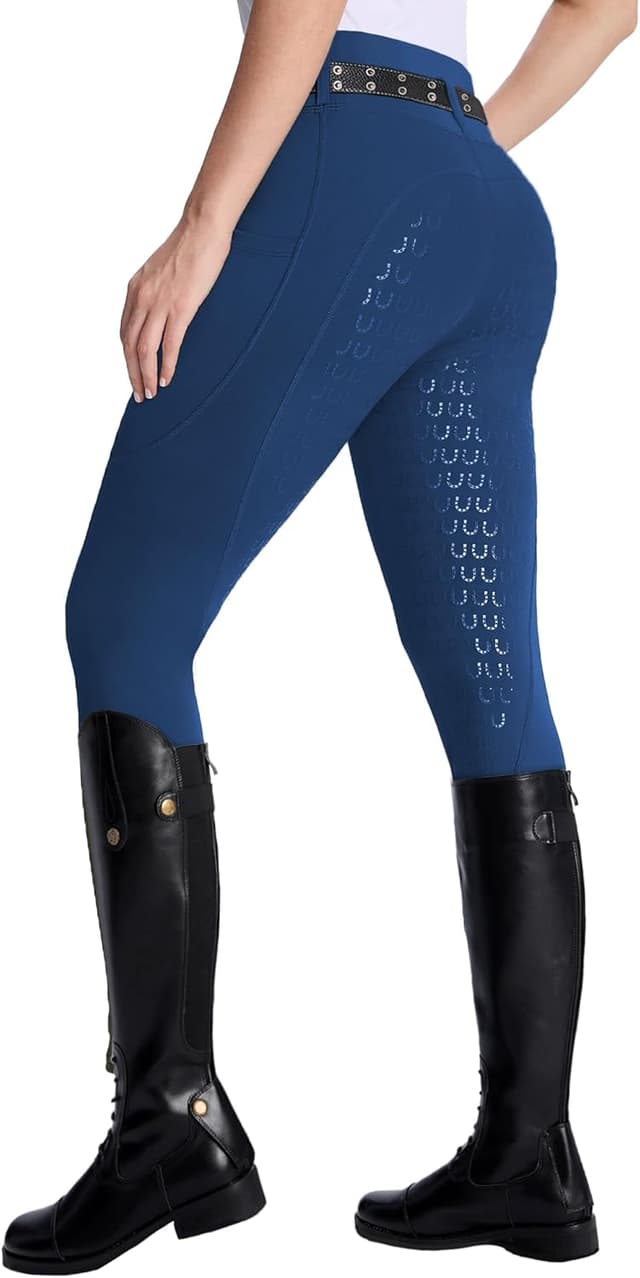 Detalle 2 de Damen-Reitleggings Silikon-Grip Vollbesatz