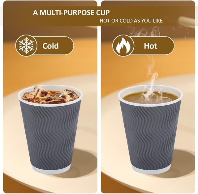 Detalle de Clawsoff 12 oz Coffee Cups, 100 Pack