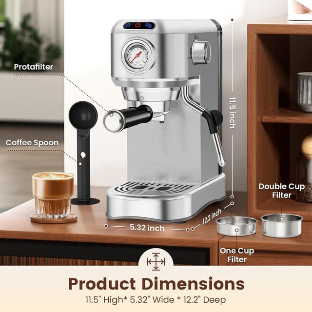 Thumbnail 6 de Espresso Machine 20 Bar 34oz