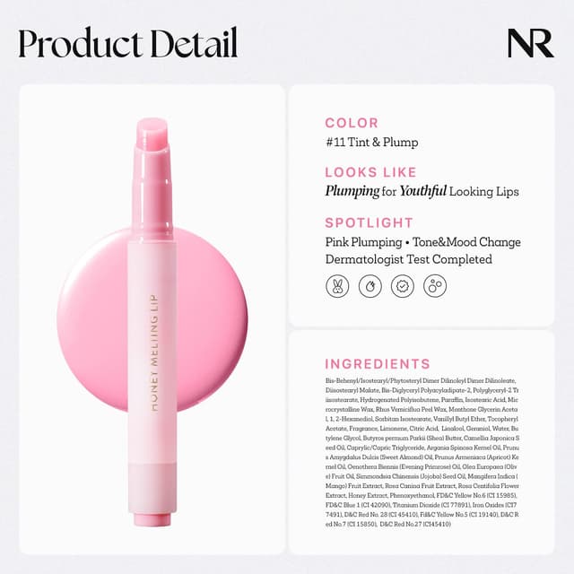 Thumbnail 6 de Nature Republic HONEY MELTING LIP PLUMPING 11 Pink