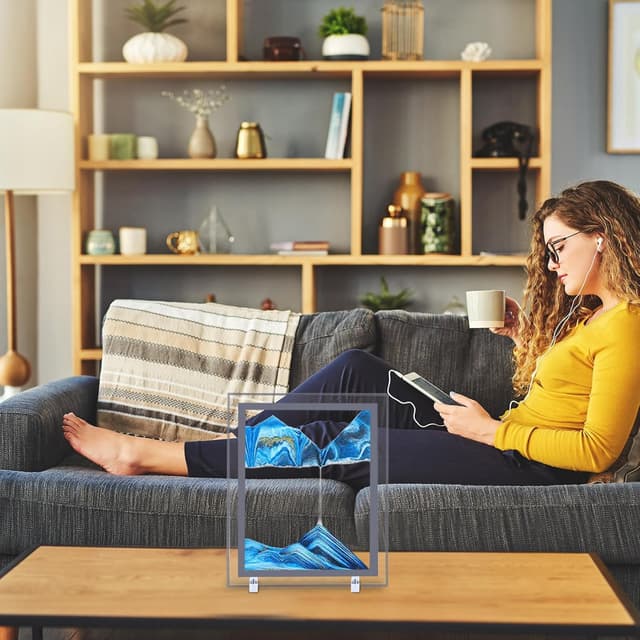 Thumbnail 6 de AzureLeap 3D Dynamic Sand Art 10in calming display 🖼