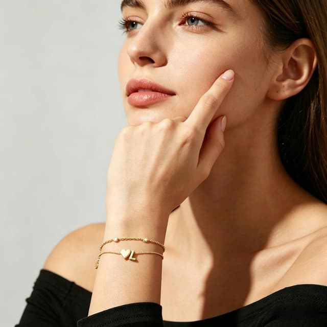 Detalle 2 de Turandoss Herz-Armband 14K vergoldet