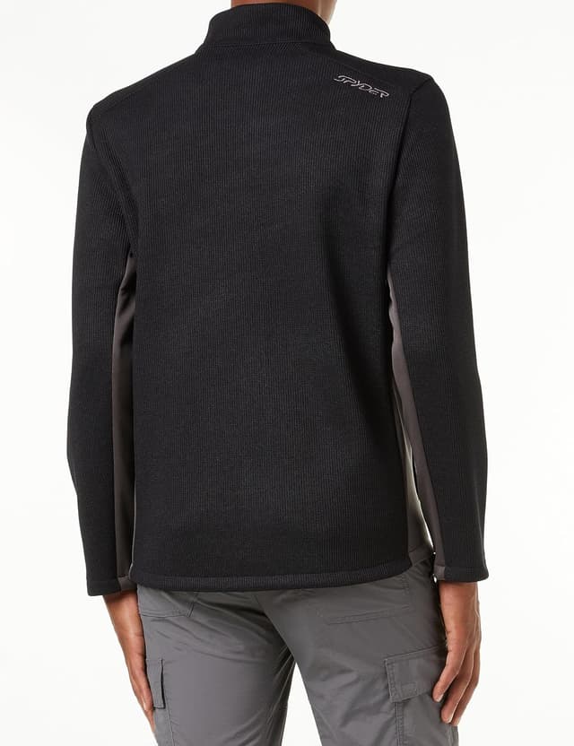 Detalle de Spyder Herren Bandit Jacket Fleecejacke – leichte Strick-Optik mit durchdachten Taschen