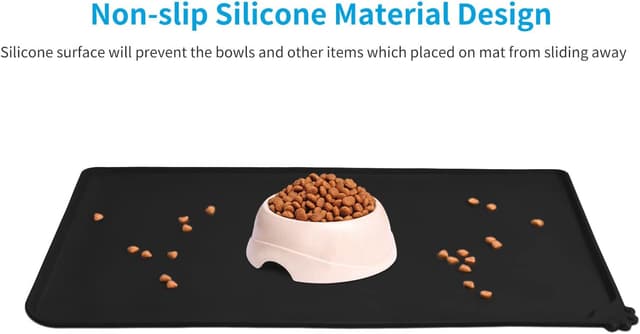 Detalle 2 de AUDWUD Silicone Waterproof Pet Feeding Mat (53 x 38 cm) for Dogs and Cats