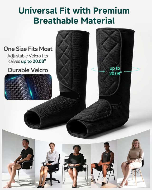 Detalle de Snailax Leg Massager with Heat and Compression for Calves and Feet