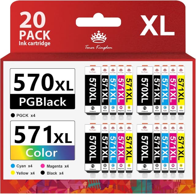 Detalle de Toner Kingdom Toner 570XL 571XL Pack für Canon