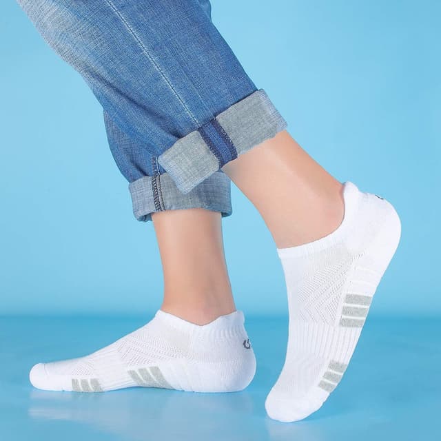 Detalle 2 de anqier Sneaker Socken 6 Paar Kurz Gepolstert