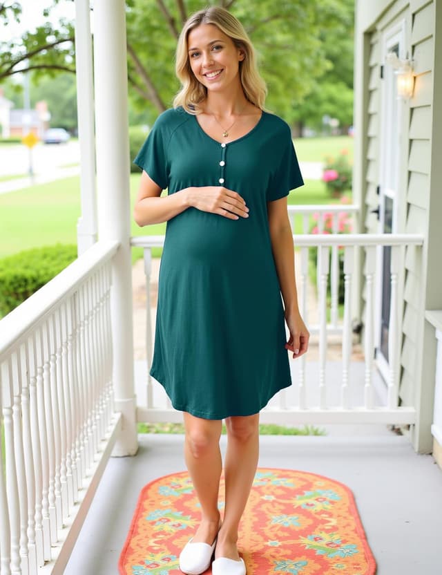 Thumbnail 3 de Uniexcosm Maternity Nursing Nightdress 95% Cotton