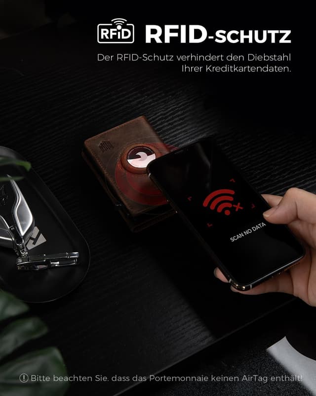 Thumbnail 5 de DODENSHA Airtag Wallet Herren Kartenetui mit AirTag-Fach