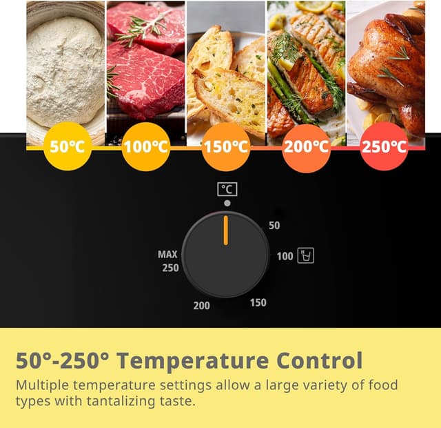 Detalle de COMFEE' CBO60M80M1-BK 60L fan oven