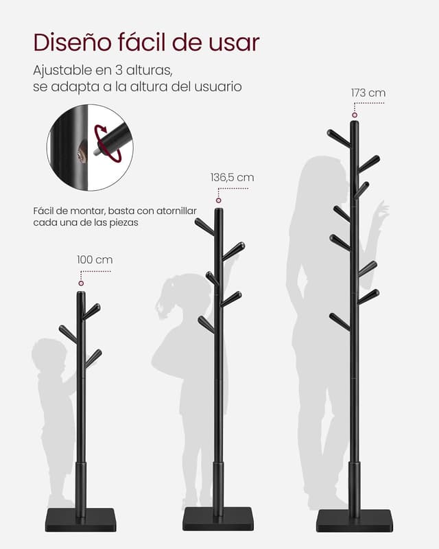 Thumbnail 5 de VASAGLE Perchero árbol 8 ganchos madera