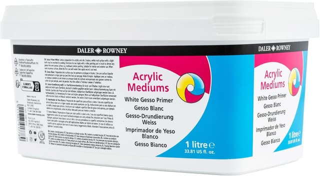 Detalle 1 de Daler-Rowney System3 1L White Acrylic Gesso Primer for Acrylics (System3)