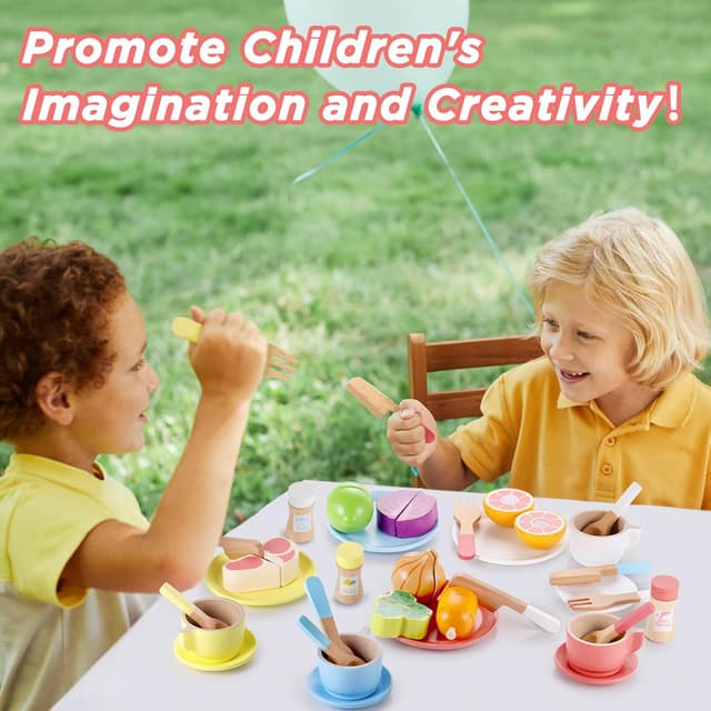 Thumbnail 6 de GAGAKU Holz-Geschirrset für die Spielküche (27-teilig)