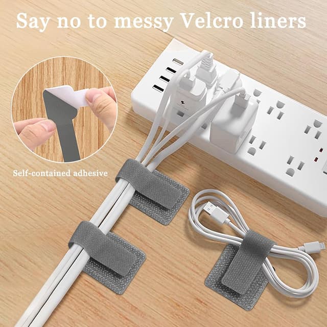 Detalle 2 de AABDTYYD 40 Stück Selbstklebende Kabelbinder