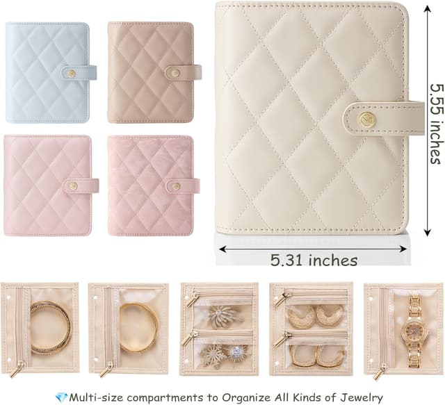 Thumbnail 3 de Vlando Jewelry Book Organizer leather travel case