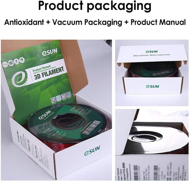 Thumbnail 6 de eSUN PLA+ 3KG 3D Drucker Filament Silber