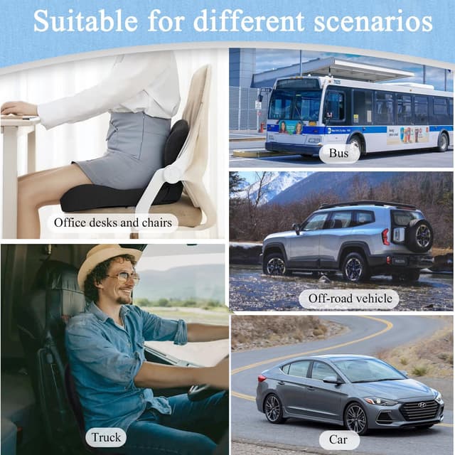 Thumbnail 6 de Ergonomic Seat Cushion Memory Foam 1 Adjustable Strap