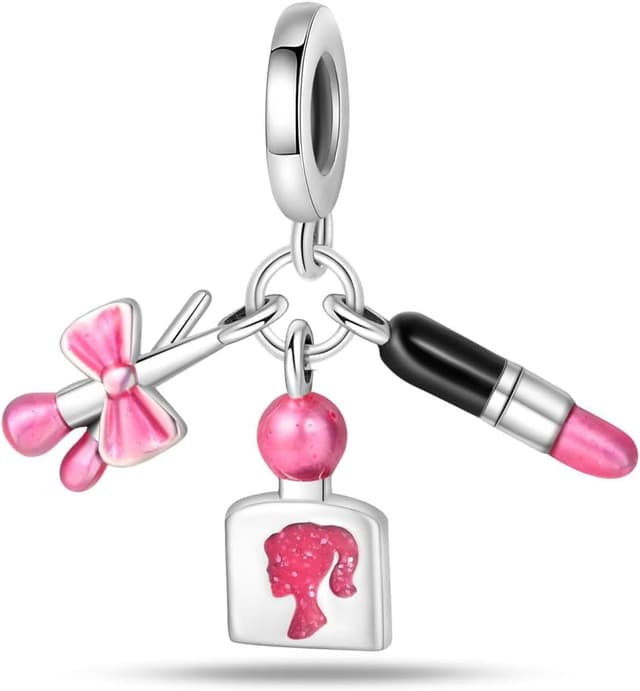 Detalle de KUNSIR Charm-Anhänger für Armband & Kette aus 925 Sterling Silber (Zirkonia) – kompatibel mit europäischen Charms (C10)