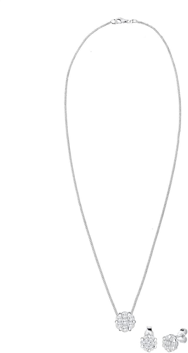 Detalle de Elli Schmuckset Blume mit Zirkonia aus 925