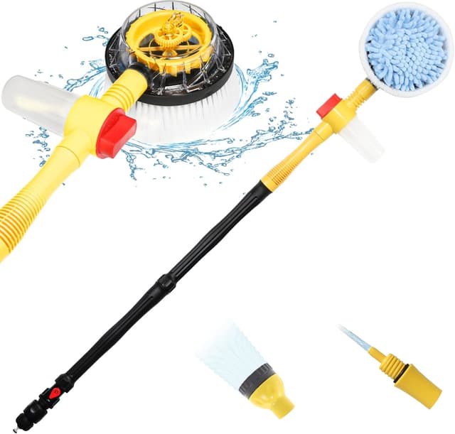 Detalle de FEMBW Rotating Car Wash Brush & Automatically Foams Car Wash Kit (long handle, hose attachment, pressure washer gun)
