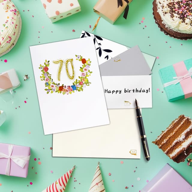 Detalle 1 de GREETING ART 70 Geburtstagskarte mit Pop-up