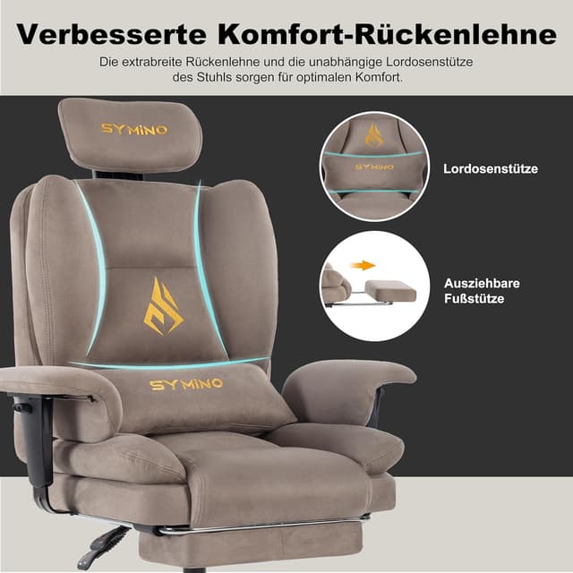 Detalle 1 de Symino Gaming Stuhl 130 kg Belastbarkeit