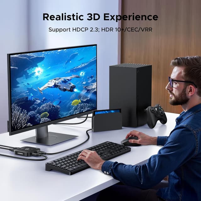 Thumbnail 4 de UGREEN HDMI 2.1 Switch 2‑in‑1, 4K@120Hz