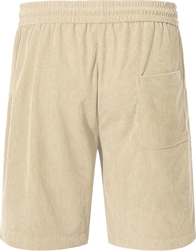 Detalle de TARAINYA men’s corduroy shorts in cotton blend with drawstring waist and pockets