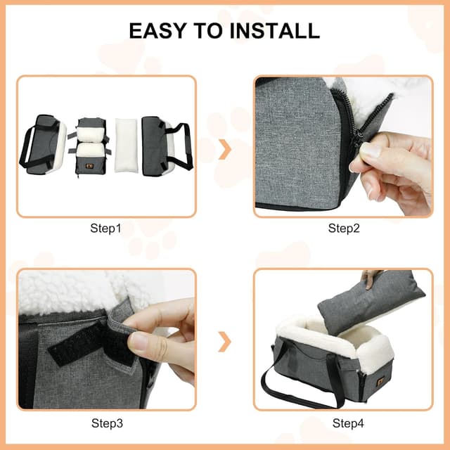 Thumbnail 1 de GeerDuo Center Console Dog Car Seat for Small Dogs 25 lbs