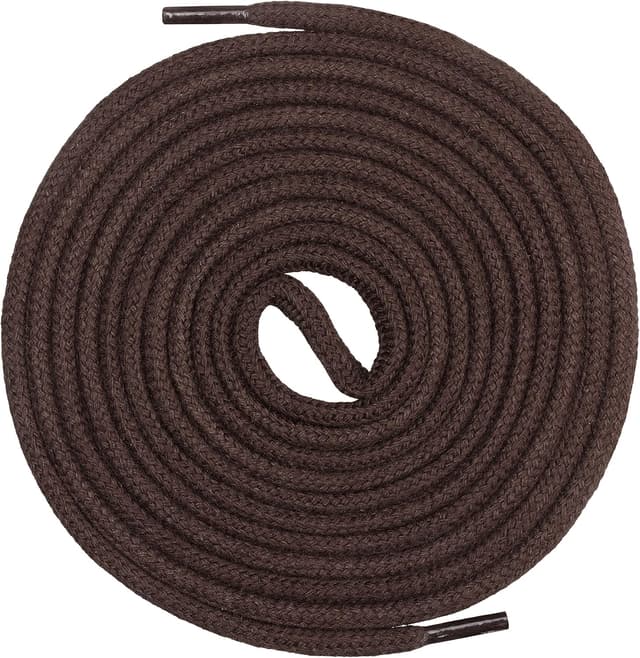 Detalle de Mount Swiss Schnürsenkel rund aus 100% Baumwolle Ø 3–4 mm, braun – Längen von 45 bis 200 cm
