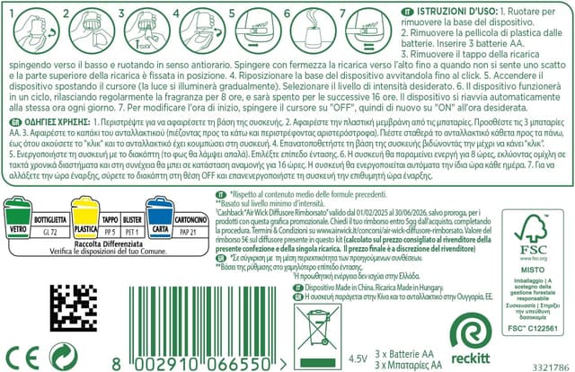 Thumbnail 2 de Airwick Armonia Istantanea diffusore ambienti 1 ricarica 🕯