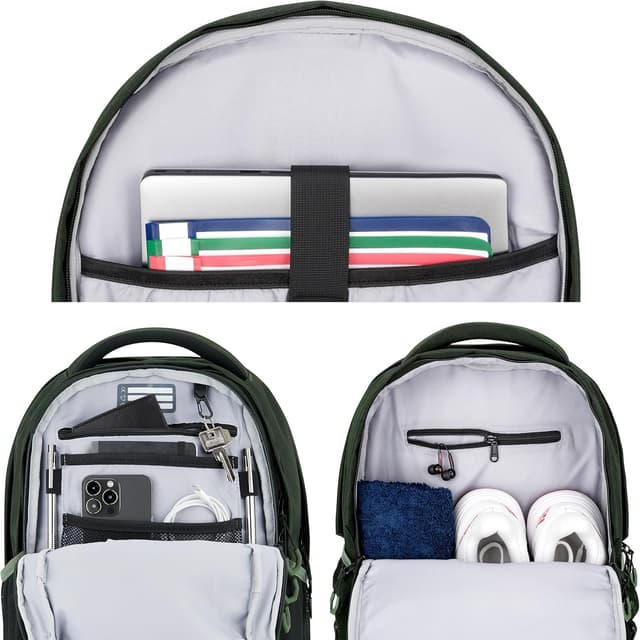 Detalle de AUDETIC Zaino Scuola Ragazze Verde Oliva “COSMO” in PET riciclato, 29 litri, idrorepellente