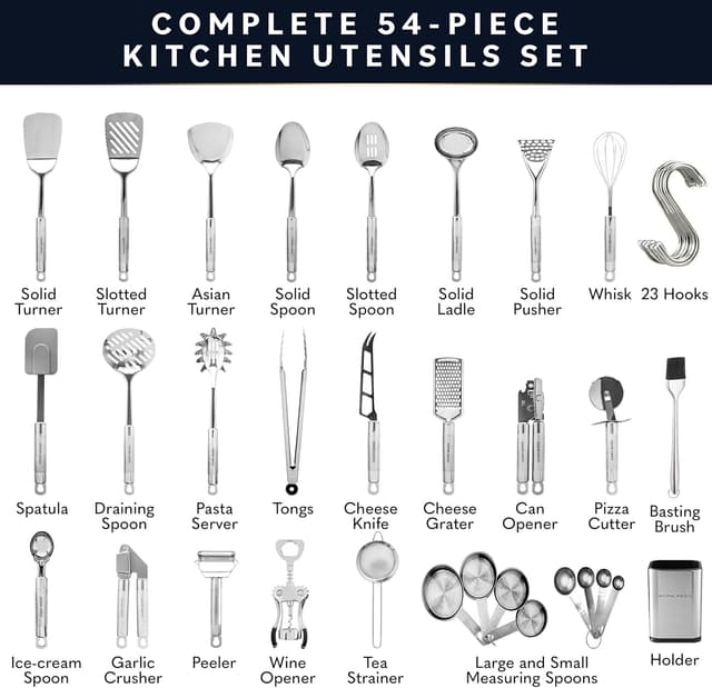 Thumbnail 1 de Home Hero 54-Piece Stainless Steel Utensil Set