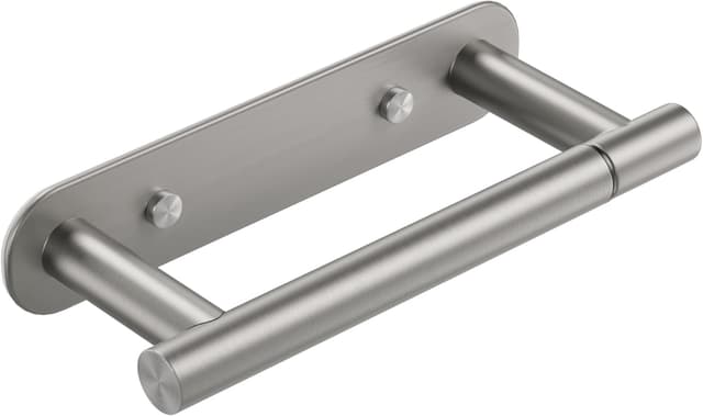 Detalle de Aikzik Toilettenpapierhalter aus gebürstetem Edelstahl – klappbarer Halter mit Verriegelung, ohne Bohren oder mit Schraubmontage