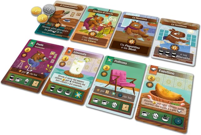 Detalle de Cranio Creations Cafè Baras Capibara e Caffeina (gioco da tavolo) – 2 a 4 giocatori, età 8+