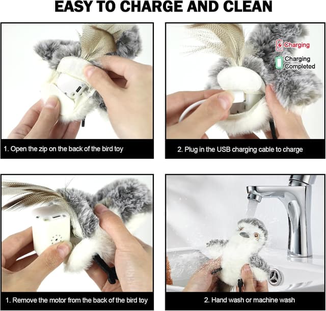 Thumbnail 5 de Nepfaivy Flapping Bird cat toy with catnip 🐱