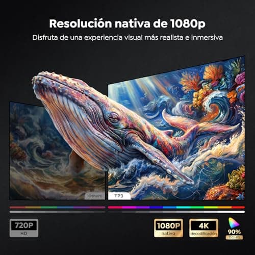 Detalle de Proyector TOPTRO TP3 4K con Google TV, auto focus y keystone, WiFi 6 y Bluetooth