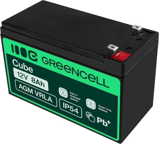 Detalle de GreenCell Batteria al piombo AGM 12V 8Ah VRLA sigillata esente da manutenzione per UPS, allarmi e giochi