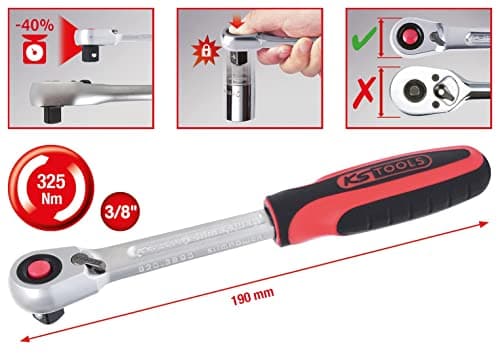 Thumbnail 2 de KS Tools 920.3890 Carraca 3/8" SlimPOWER