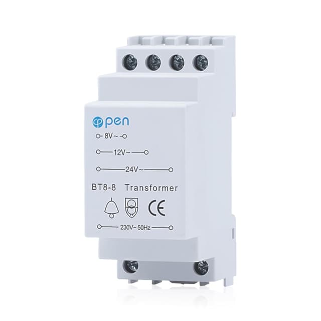 Detalle de AMFUN Trasformatore per campanelli su guida DIN con uscite 8V, 12V e 24V AC