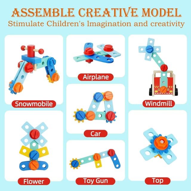Detalle 2 de Kinder Werkzeugkoffer Holzspielzeug ab 2