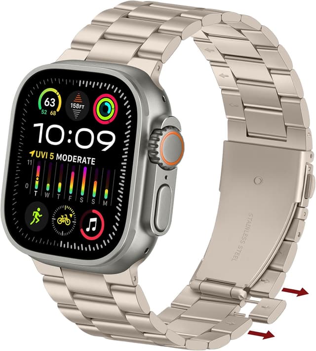 Detalle de Anlinser Metal Strap for Apple Watch 49mm