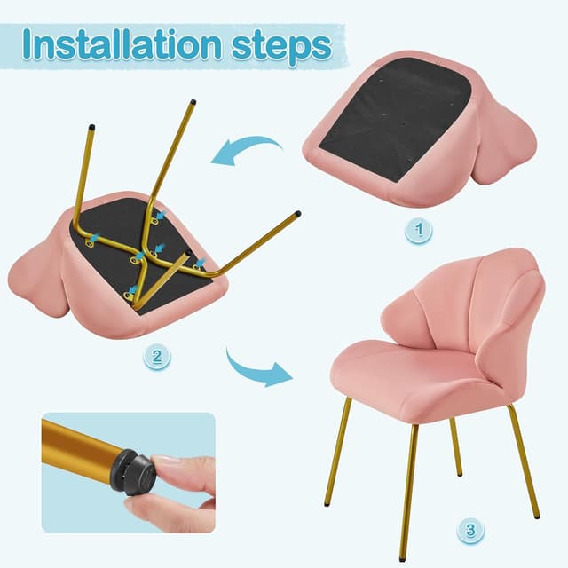 Thumbnail 6 de Yaheetech poltrona in velluto 56 cm