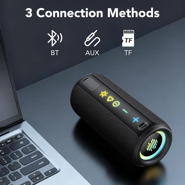 Detalle de Cassa Bluetooth Portatile Potente 25W con Bluetooth 5.4, IPX7, TWS e RGB fino a 24 ore