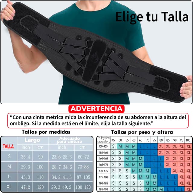 Thumbnail 5 de mezzuno Faja Lumbar XL 8 puntos Compresión