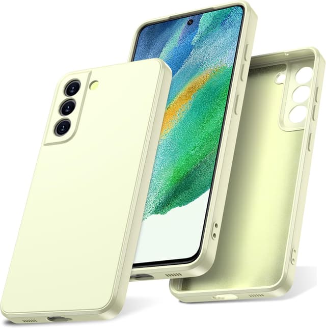 Detalle de Watana Hülle für Samsung Galaxy S21 FE 5G – Soft-Touch Silikon mit Mikrofaserfutter, weiß