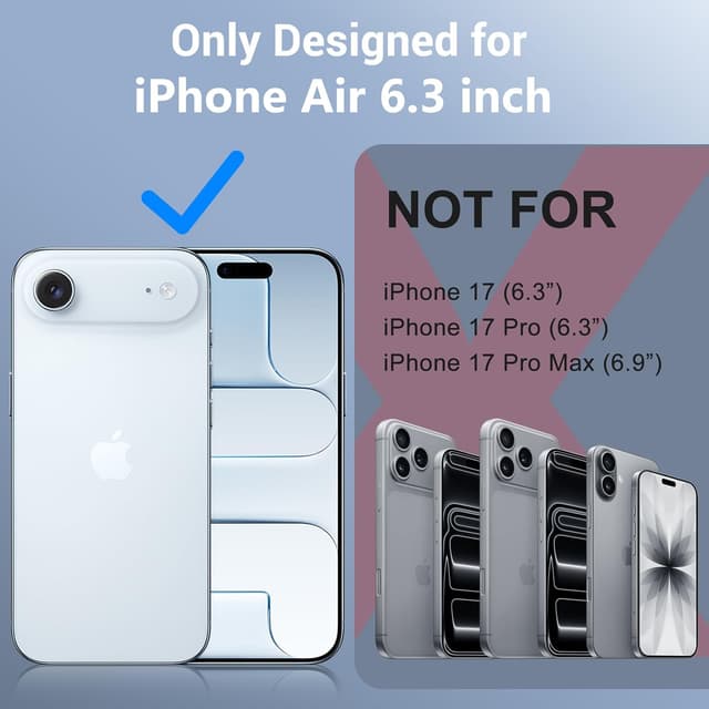 Thumbnail 6 de Red2Fire iPhone Air Case Waterproof (IP68) with Built-in Screen & Camera Protector, MagSafe Compatible, Full-Body Shockproof — Blue/Clear (6.5 in)