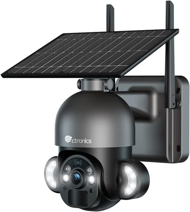 Detalle de Ctronics 2.5K 4MP Caméra Surveillance Solaire Extérieure