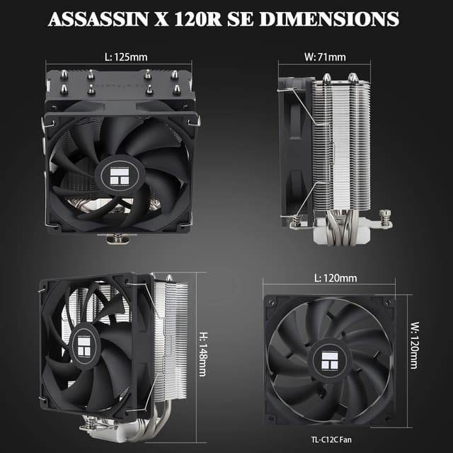 Detalle de TR Assassin X 120R SE raffreddamento CPU