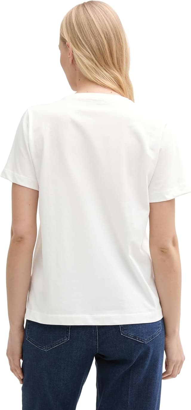 Detalle de TOM TAILOR T-Shirt donna 1047837 in cotone biologico (confezione da 1)